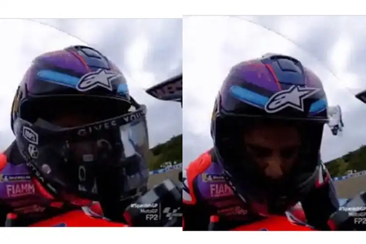 Helm Jorge Martin Dihujat Karena Visornya Copot Saat MotoGP Spanyol 2024