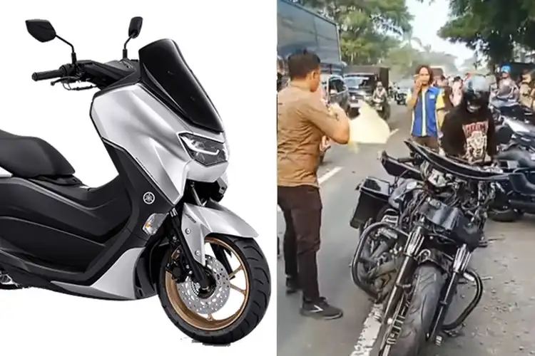Pemotor Yamaha NMAX Silver Diburu Polisi Diduga Penyebab Kecelakaan Pengendara Harley-Davidson di Probolinggo