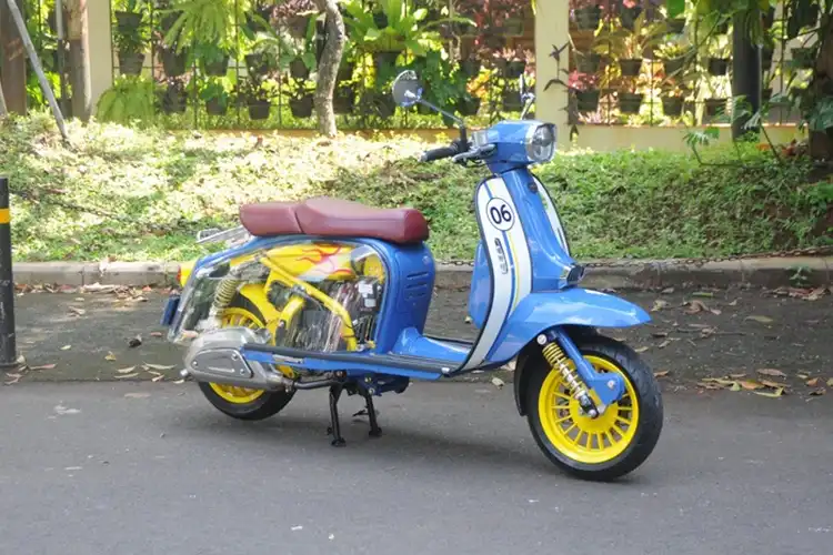 Modifikasi Motor Royal Alloy GP150 Main Warna Tambah Kalcer Ongkos Cuma Rp 5 Juta