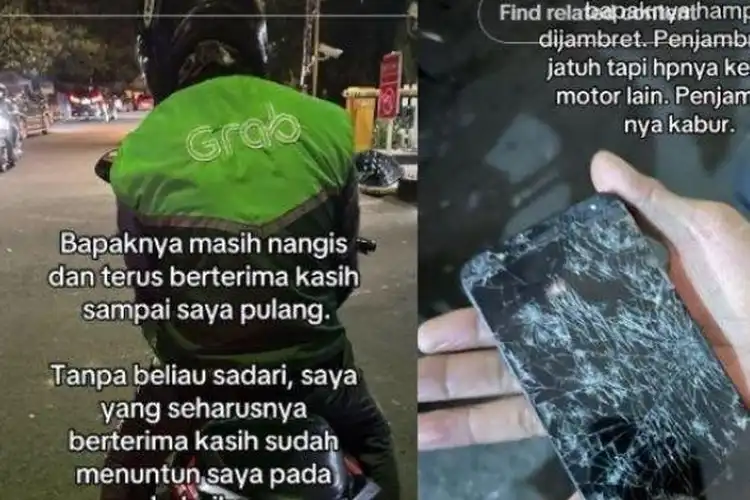 Sedih Nasib Driver Ojol Berusia 50 Tahun Jadi Korban Jambret HP Badan Gemetar Karena Kelaparan