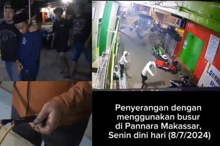 Makassar Mencekam Geng Motor Serang dan Ancam Warga Pakai Busur Panah