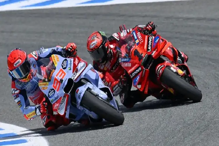 Begini Sindiran Francesco Bagnaia Buat Marc Marquez Jelang MotoGP Austria 2024 Soal Towing