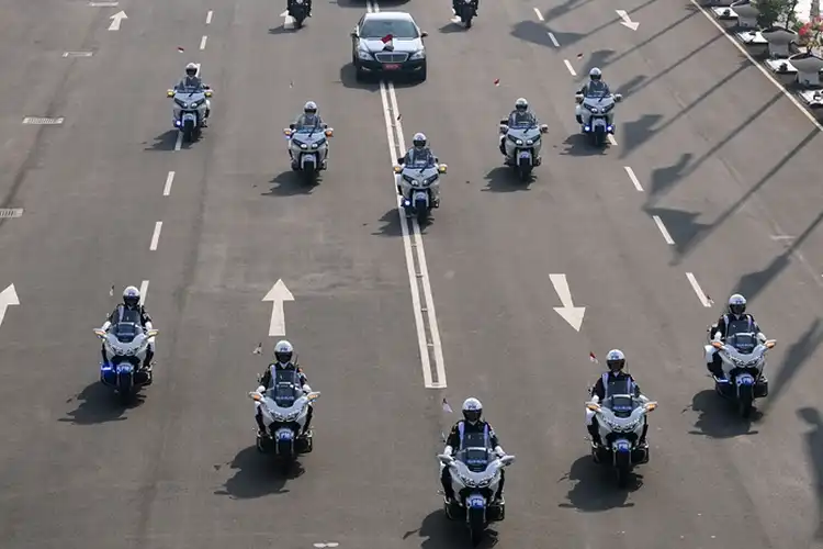 Ketahuan Motor Honda dan Yamaha Pengawal Jokowi Saat Sidang Tahunan MPR 2024