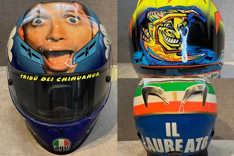Gokil Kolektor Indonesia Jual 12 Helm AGV Valentino Rossi Saat Juara Dunia