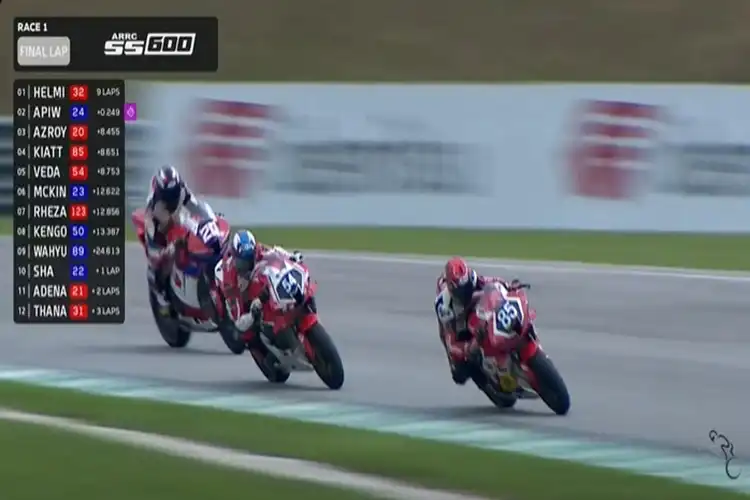 Hasil Race 1 ARRC Malaysia 2024 SS600, Pembalap Indonesia Veda Ega Pratama Finis Segini