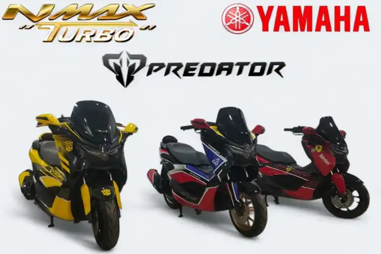 Bayar Rp 1 Jutaan Yamaha NMAX Turbo Predator Ferrari 2025 Tampilan Sangar Bisa Kirim ke Rumah