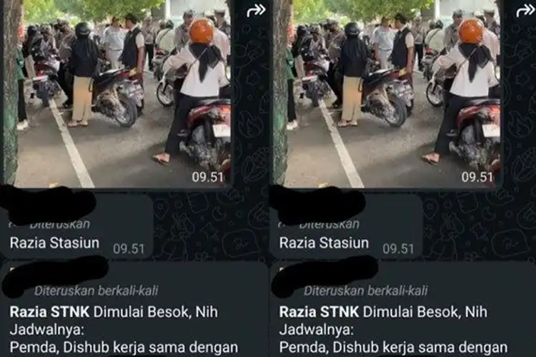 Kabarnya Besok Razia Pajak STNK Mobil dan Motor Kerjasama Dishub dan Polri, Apa Benar?