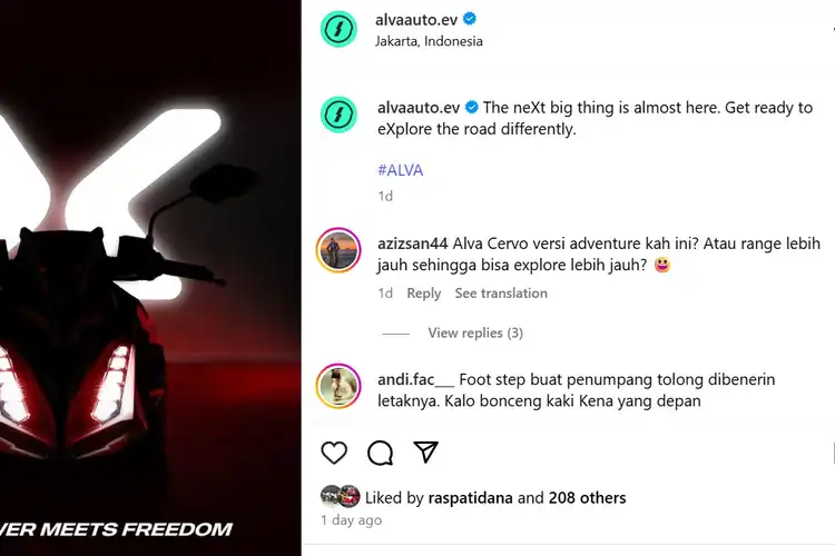 Bocor Penampakan Motor Listrik Alva Terbaru, Versi Adventure?