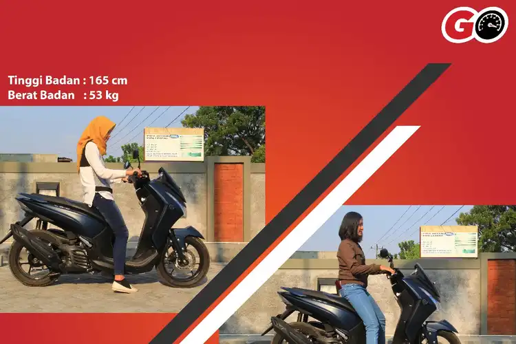 Yamaha Lexi Dites Cewek Beda Tinggi, Begini Posisi Duduknya Saat Berhenti
