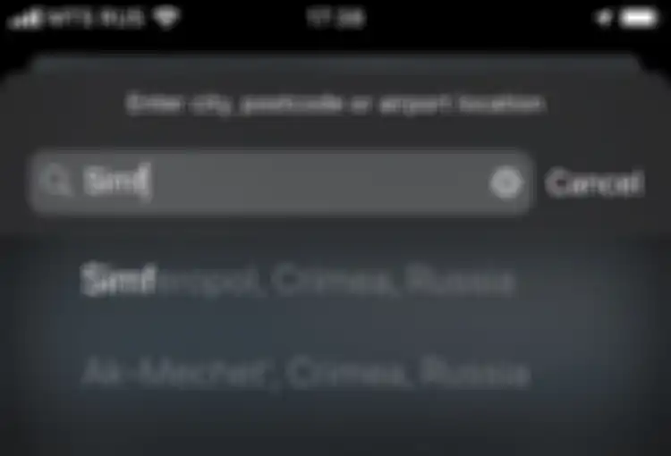 Pencantuman wilayah Crimea sebagai bagian dari Russia pada Apple Maps.