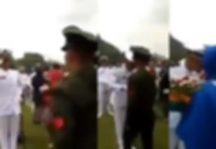 Seorang Ayah Berpangkat  Kopral Beri Hormat ke Anaknya yang Jadi Letnan, Si Anak Nangis!