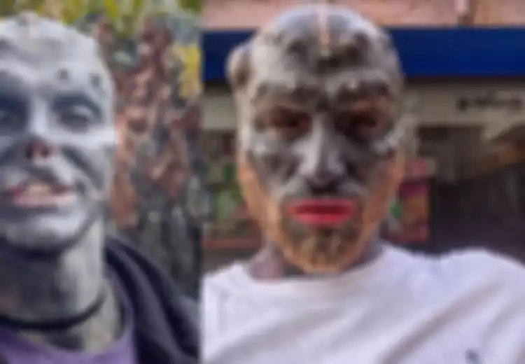 Tato Seluruh Tubuhnya, Belah Lidahnya, hingga Ubah Bentuk Hidung, Kondisi Pria 'Alian Hitam' Ini Justru Mengerikan, Nasibnya Kini Pun Tak Kalah Memprihatinkan