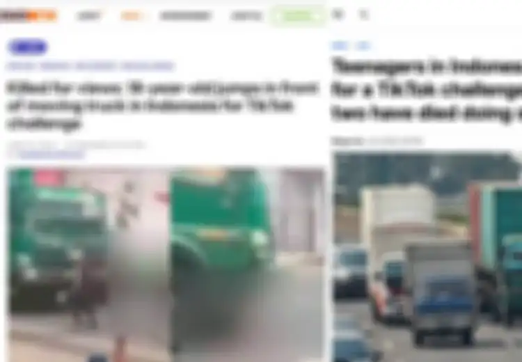 Sebut 'Challenge Konyol', Beberapa Media Asing Soroti Tren Remaja Indonesia yang Mengadang Truk Demi Konten
