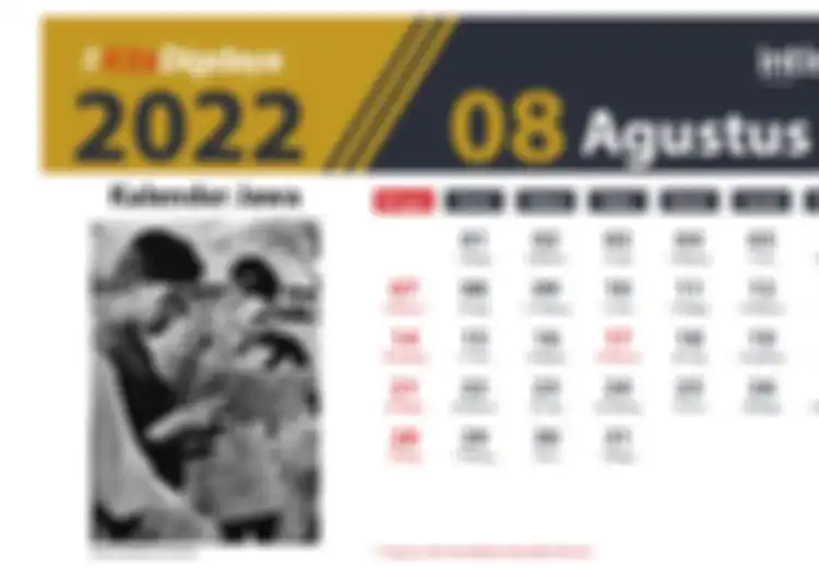 Cek Kalender Jawa Agustus 2022 Lengkap dengan Weton Jawa, Hari Pasaran, dan Wuku