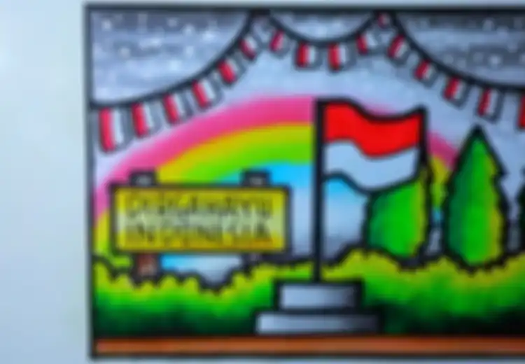 Ini 3 Pilihan Menggambar Tema Kemerdekaan Indonesia Sederhana