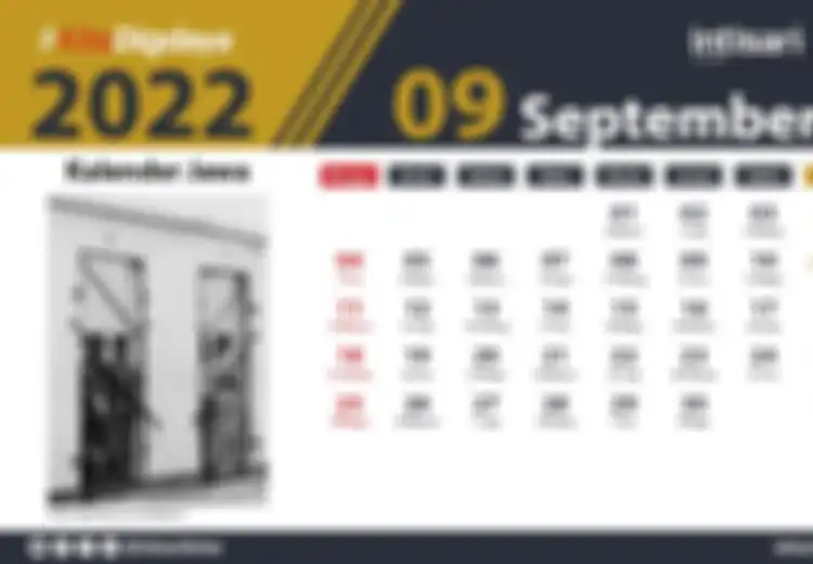 Kalender September 2022: Cek Tanggal Merah Bulan September 2022
