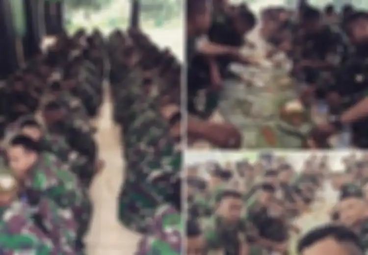 Anggota Pramuka Makan di Atas Tanah, Padahal Pasukan TNI Pun Tidak Makan di Atas Tanah
