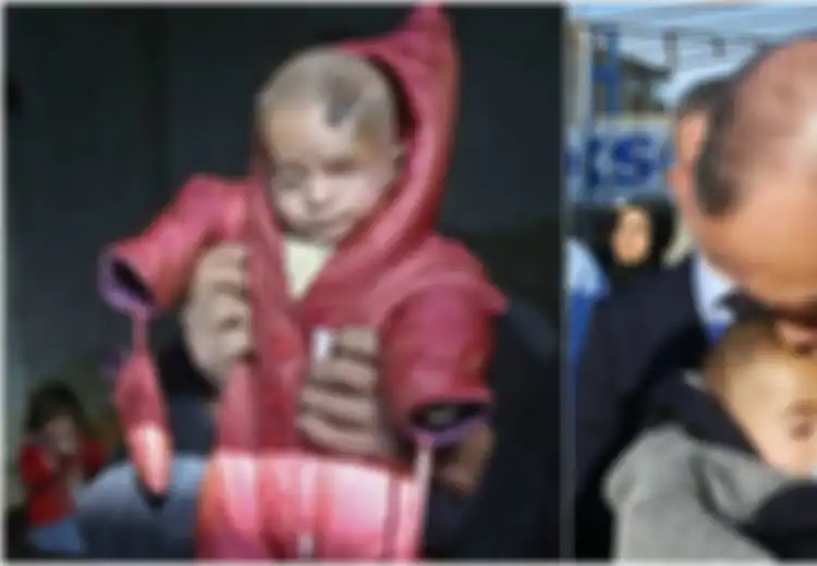Bayi Suriah 'Bermata Satu' Disambut Hangat oleh Presiden Recep Erdogan saat Tiba di Turki