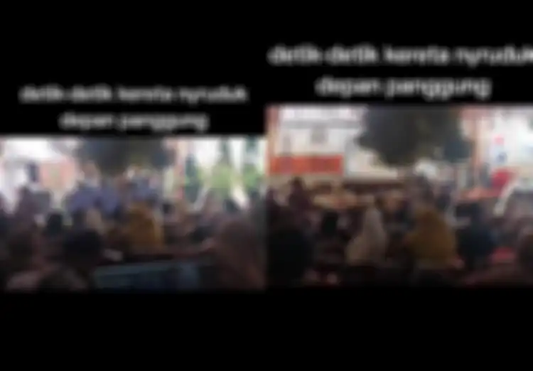 Video kereta lewat di tengah hajatan viral di TikTok