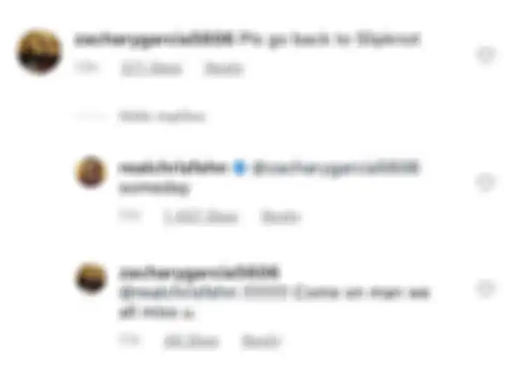 Jawaban Chris Fehn menanggapi komentar seorang penggemar di kolom komentar akun Instagram miliknya.