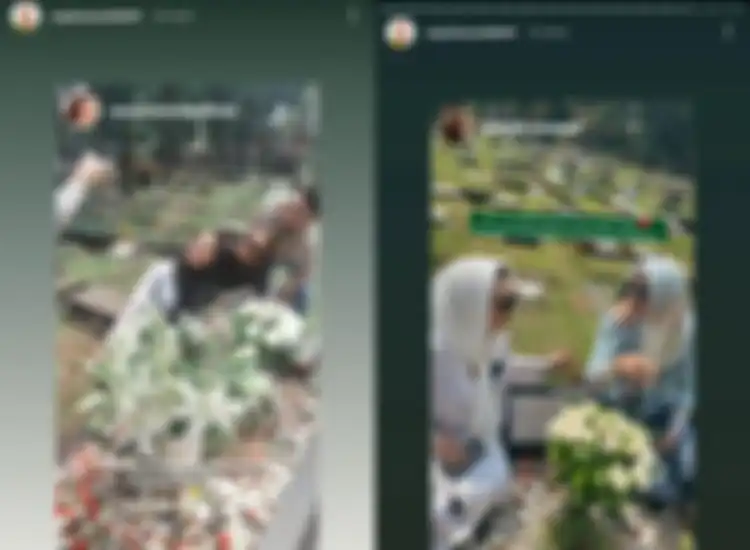 Momen Reza Artamevia dan Angelina Sondakh nyekar bareng ke makam Adjie Massaid