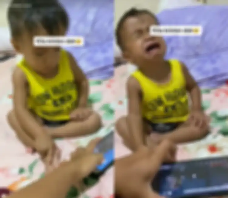 Bocah menangis saat suara adzan dimatikan