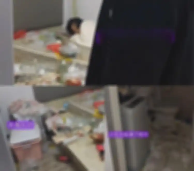 kondisi kamar kos seorang gadis yang penuh tumpukan sampah