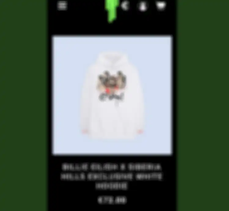 Hoodie kolaborasi Billie Eilish dan Siberian Hills yang dimaksud.