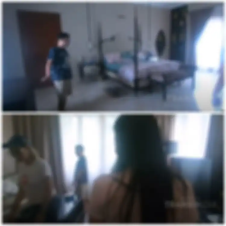 Potret kamar Ruben dan Sarwendah yang terdapat ruangan untuk karaoke (gambar bawah)