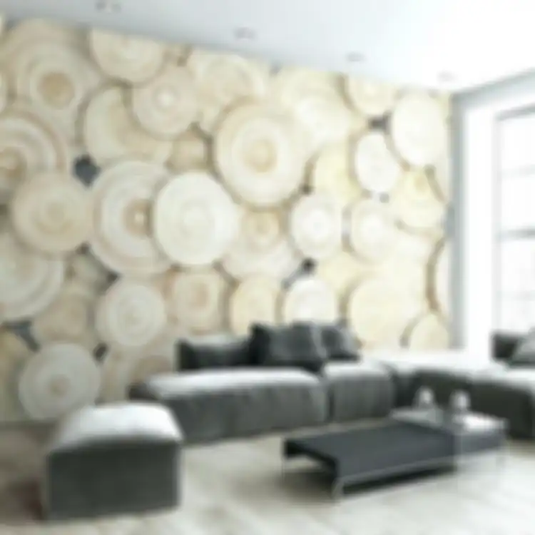 Motif wallpaper memberi kesan elegan di rumah mungil. 