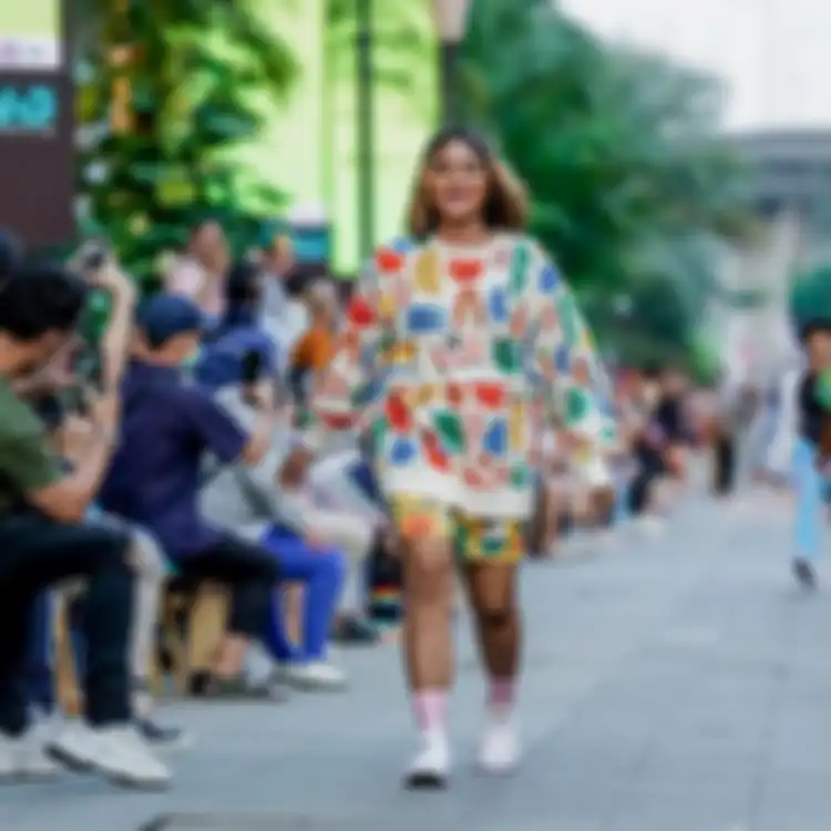 Penampilan Kurma Citayam Fashion Week saat berlenggang di Fashion Sport Kuningan City yang digelar Sabtu (30/7/2022) kemarin. 