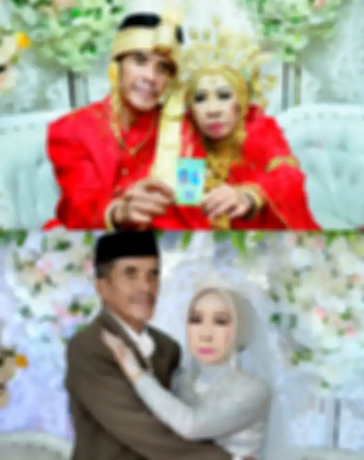 Viral, pernikahan Hj Hawang (56) dengan duda