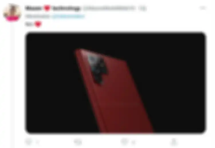 Rumor desain Samsung Galaxy S22 Ultra dengan varian warna Burgundy Red.