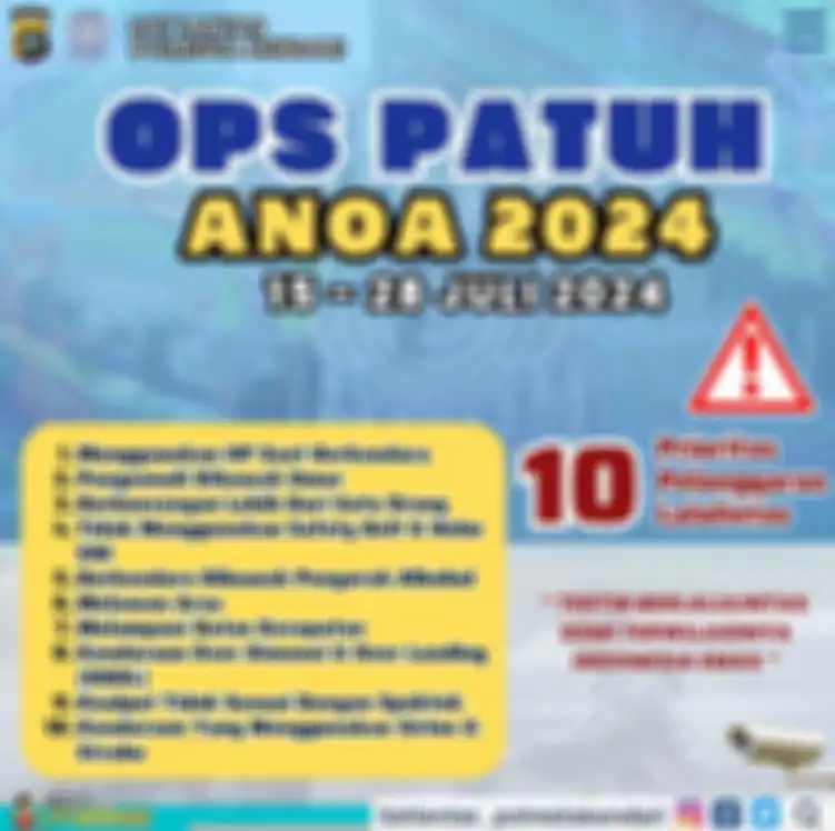 Daftar pelanggaran yang menjadi target razia Operasi Patuh 2024 di Sulawesi Tenggara.