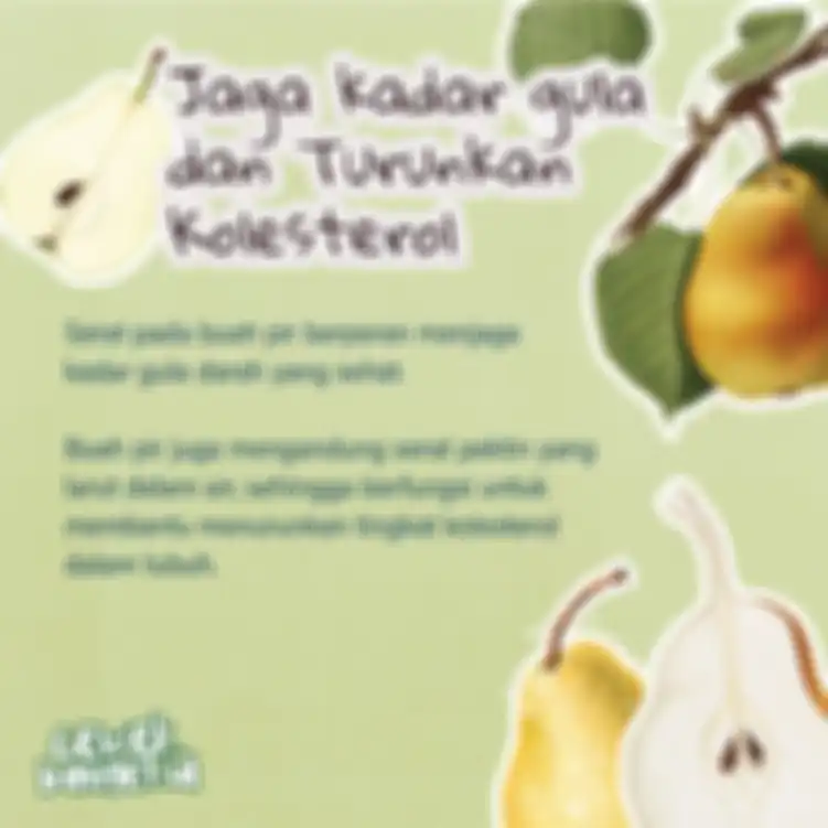 Buah pir jaga kadar gula dan turunkan kolesterol 