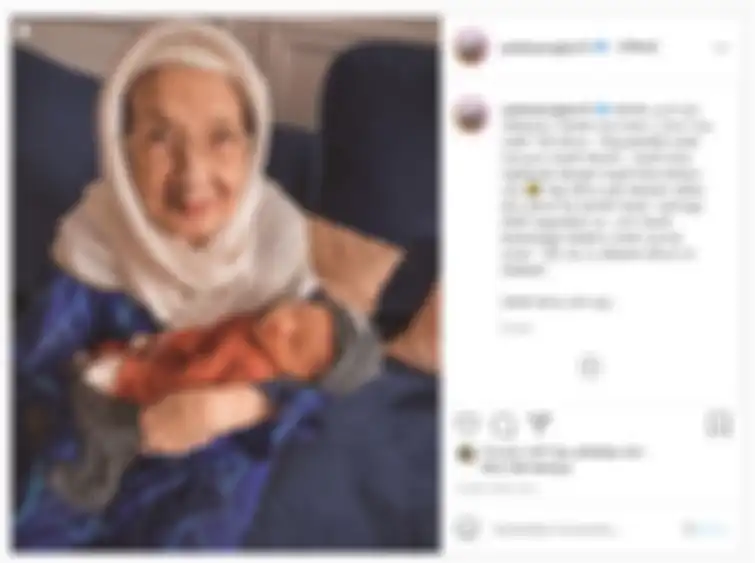 Potret nenek Irwansyah yang tampak awet muda diunggah Zaskia Sungkar di Instagramnya.