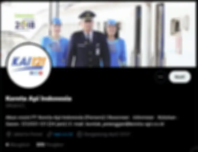 Akun Twitter PT KAI palsu