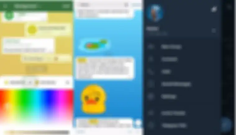 Mengatur warna tema, mencari pesan, dan mengaktifkan Night Mode