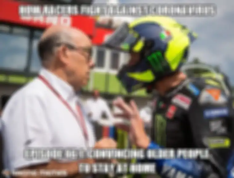 Salah satu cara pembalap untuk memerangi virus corona adalah meyakinkan orang yang lebih tua untuk diam di rumah, Valentino Rossi kepada Carmelo Ezpeleta, CEO Dorna