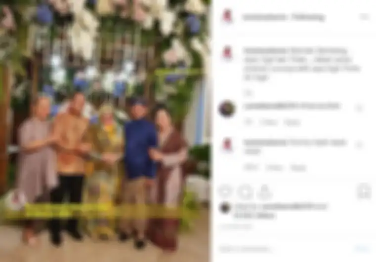 Mbak Tutut membagikan pernikahan Haryo Putra Wibowo dan Della Putri Anjani Atkins.