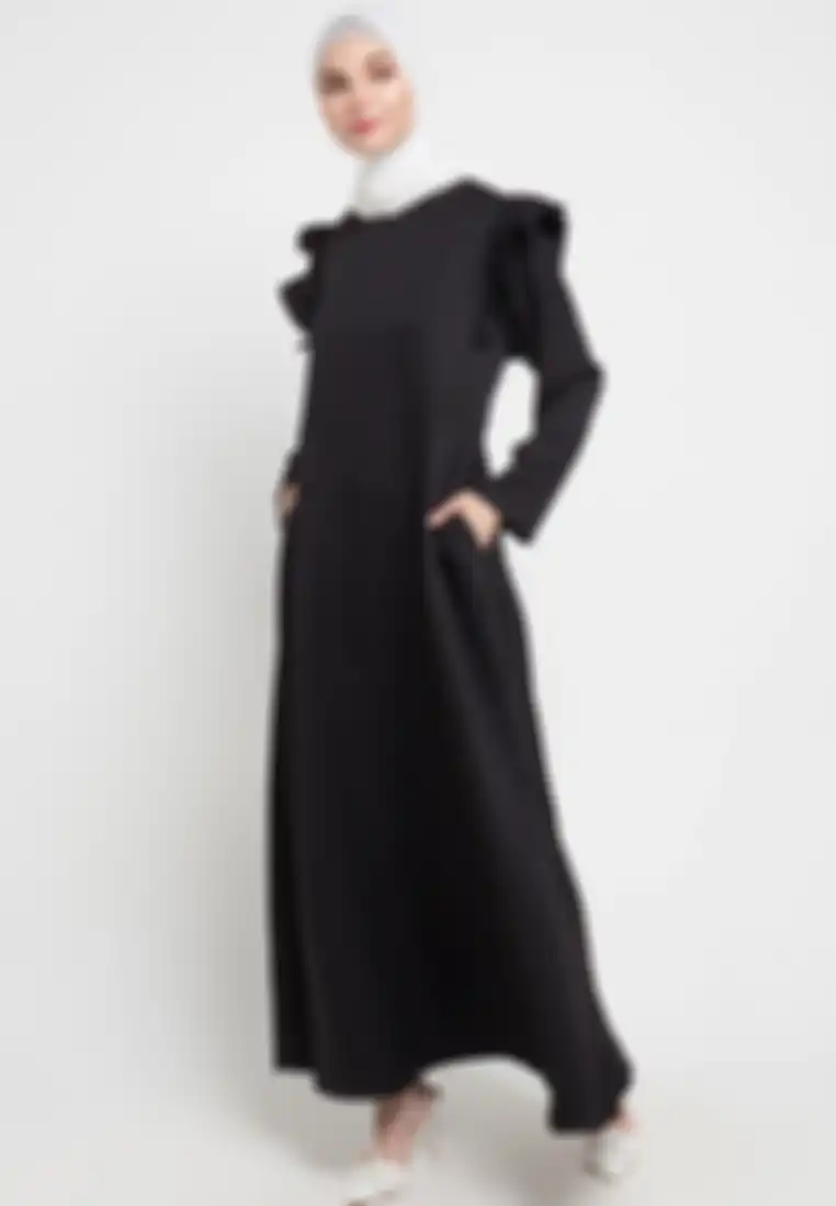 Gamis ruffle dari Z Fashion Store. 