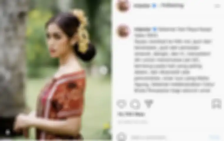Jessica Iskandar beri ucapan selamat hari raya Nyepi.