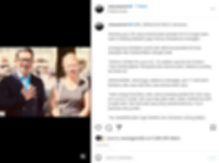 Unggahan Ridwan Kamil saat bertemu Geraldine Beldi. 