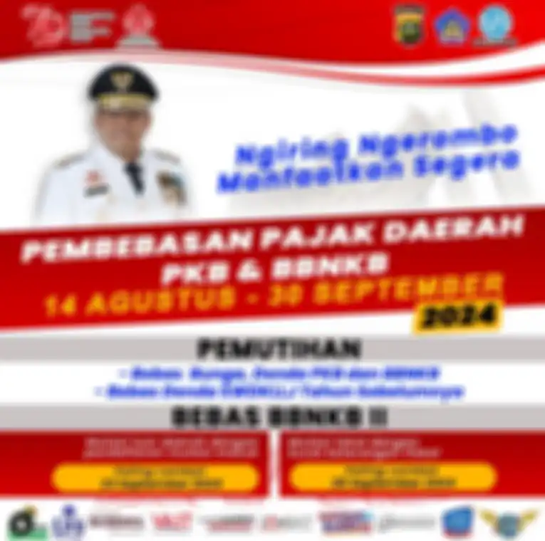 Bali mengadakan pemutihan pajak motor sampai 30 Agustus 2024.