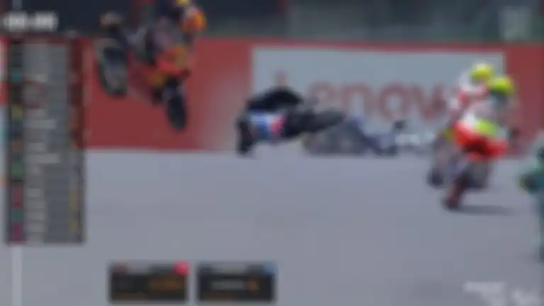 Foto kecelakaan fatal yang menimpa Jason Dupasquier pebalap motor yang berusia 19 tahun saat berlaga di sesi kualifikasi Moto3.