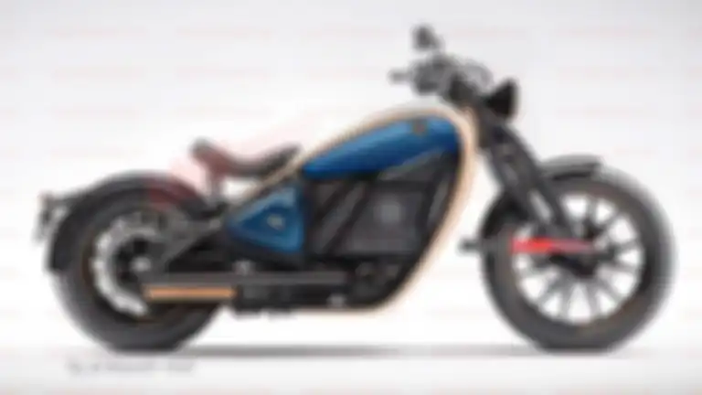 Gambar render motor listrik Royal Enfield.