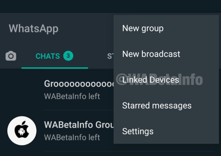 Tampilan Linked Device di WhatsApp