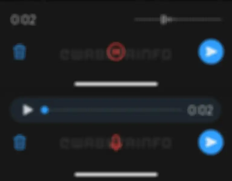 Tampilan fitur jeda dalam voice recording WhatsApp