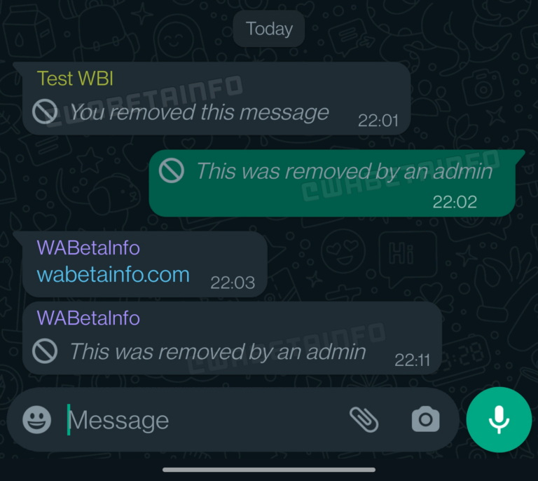 Fitur baru bagi admin grup WhatsApp untuk menghapus pesan dari anggota