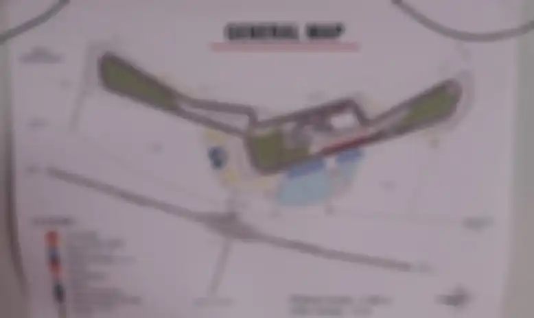 Lay-out sirkuit Sentul International Circuit dengan panjang 3,965 km dan total 14 tikungan